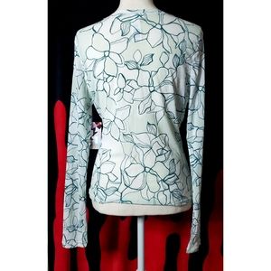 Last chance! JoyLab Women's Lightweight Teal with Flowers Pattern Top Size Large